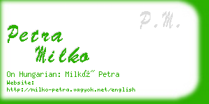 petra milko business card